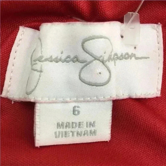 Jessica Simpson red ruched  dress size 6 - Picture 7 of 9